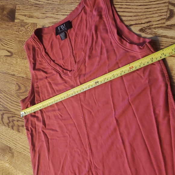 (UK S) FDJ French Dressing Jeans V Neck Sleeveless Top Solid Color Casual - Picture 5 of 6